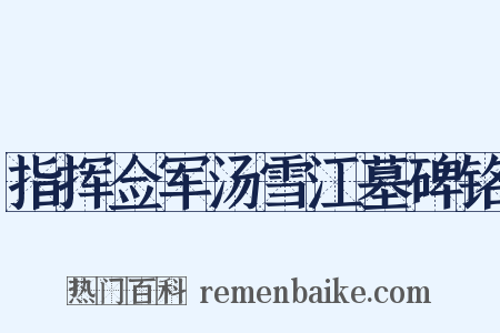 指挥佥军汤雪江墓碑铭是什么意思的图片